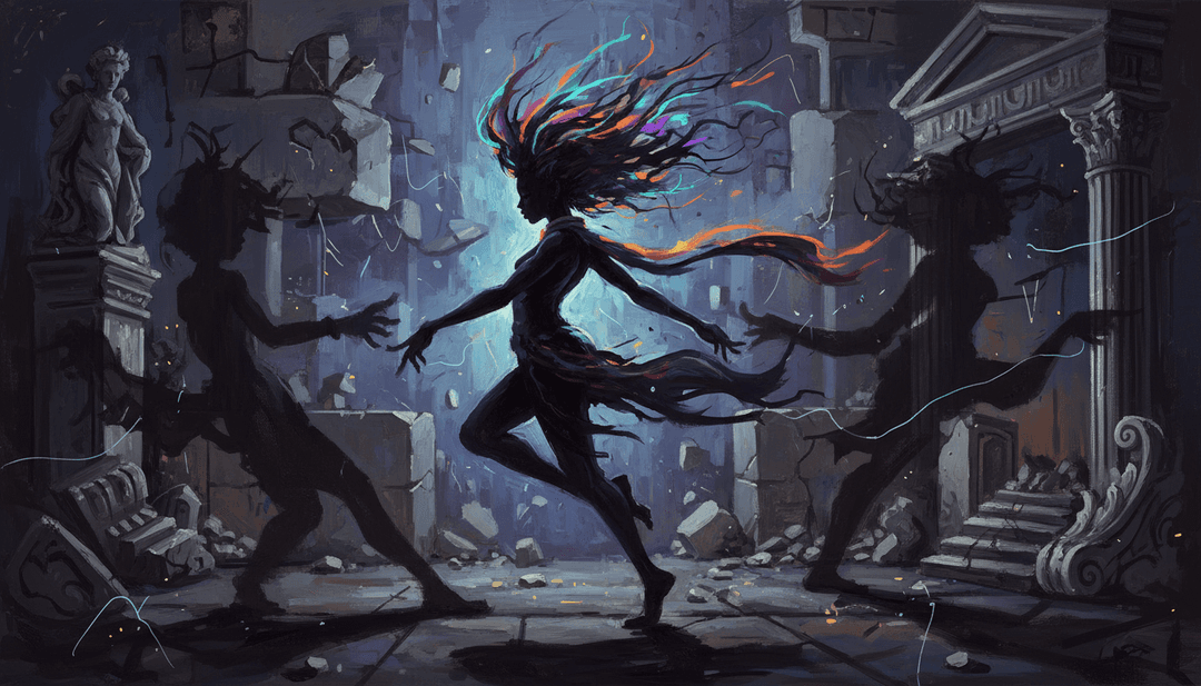 संगीत तत्वों से प्रेरित दृश्य दृश्य