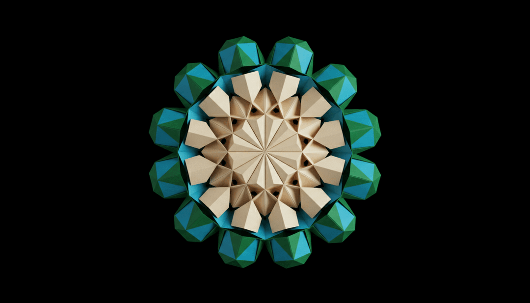 Representação visual dos elementos musicais em 'Symmetry'