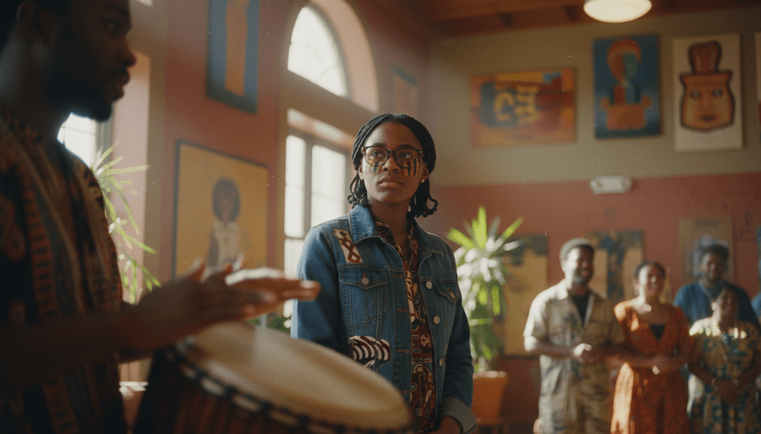 Elementos visuales que representan los componentes musicales de la canción