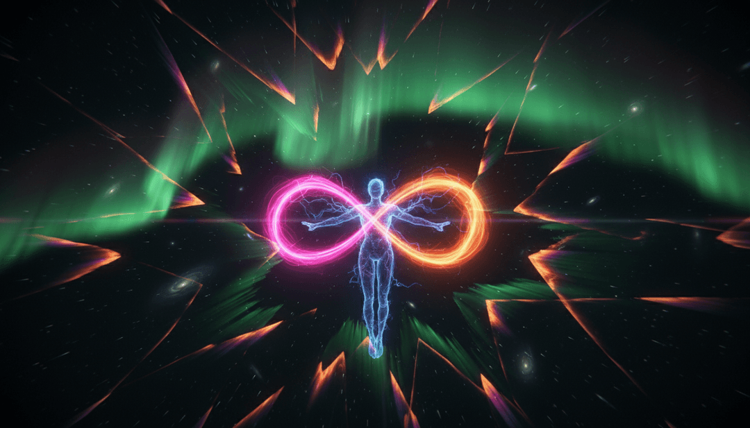 इलेक्ट्रॉनिक धुनों का एक जीवंत संगीत वीडियो में बदलने का दृश्य प्रतिनिधित्व