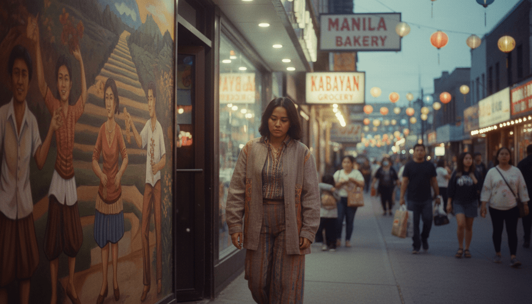 Visuelle Darstellung von Musiknoten, die sich in eine ruhige Landschaft verwandeln