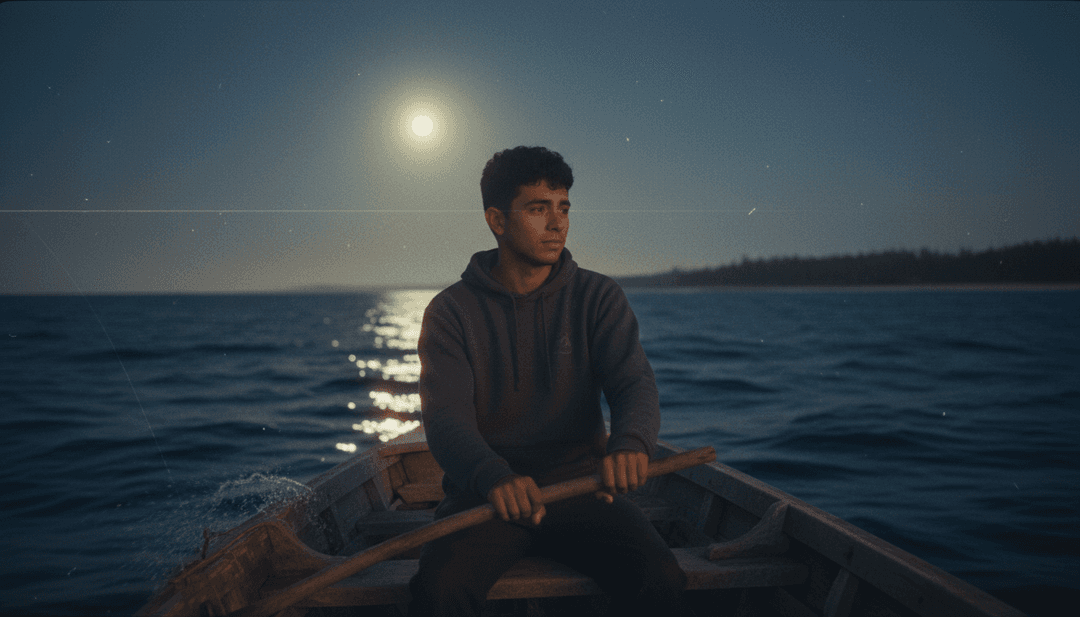 IA generando visuales basados en la letra de 'Pregúntale a la Luna'.