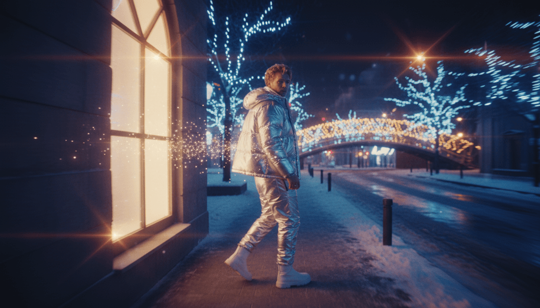 AI तकनीक का उपयोग करके एक संगीत वीडियो बनाते हुए उपयोगकर्ता