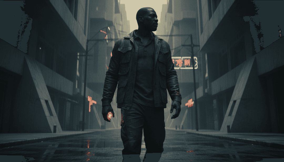 Visualização abstrata de batidas intensas de hip hop e letras emocionais fundidas em arte digital