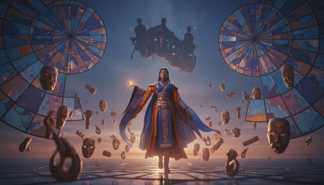 Rappresentazione visiva astratta degli strati emotivi e del ritmo della canzone