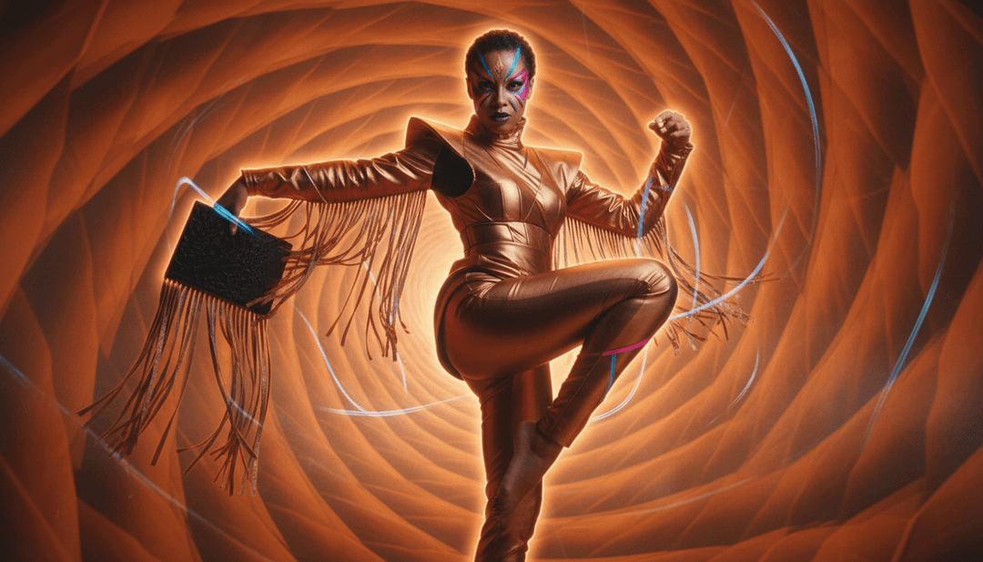 Scene dinamiche che illustrano l'interazione di ritmo e immagini ispirate ai battiti della canzone