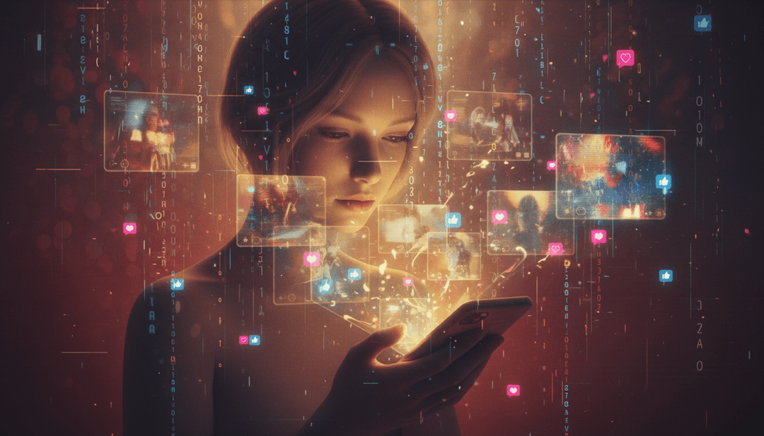 Utilisateur interagissant avec une interface intuitive de générateur de clips musicaux et covers IA