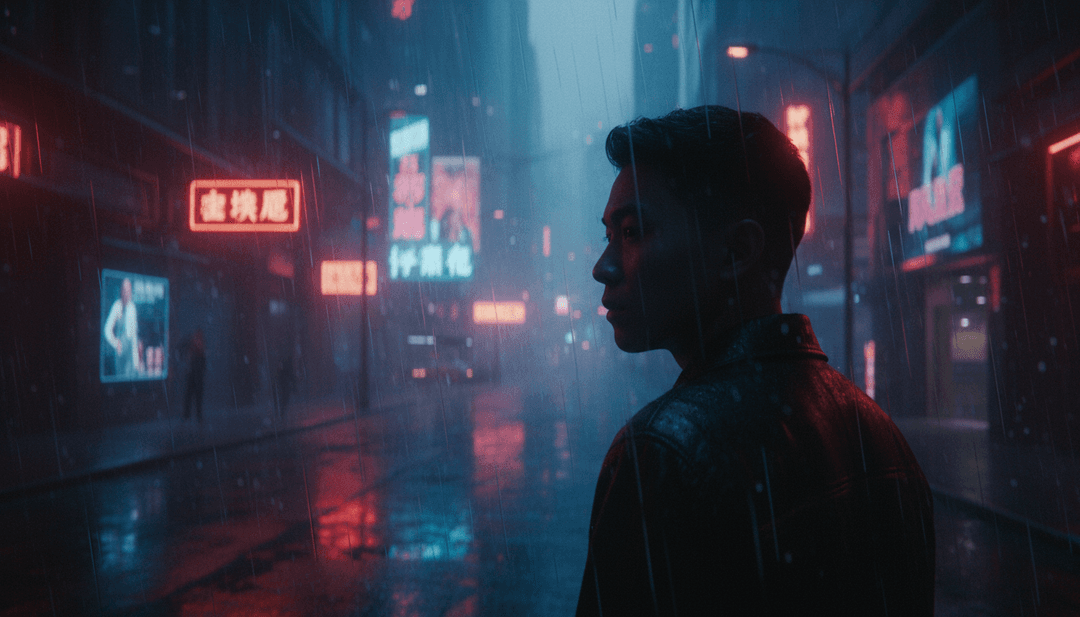 Art digital abstrait représentant l'ambiance mystérieuse et émotive de 'Shady' par flowerovlove