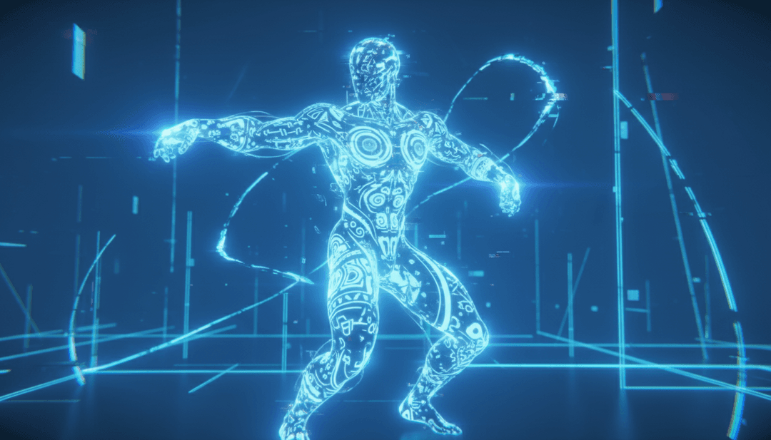 Escenas dinámicas de luces de neón y pulsos sincronizados con la música