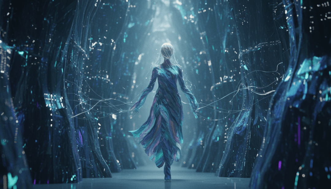 象征歌曲情绪的漂浮波浪抽象视觉化