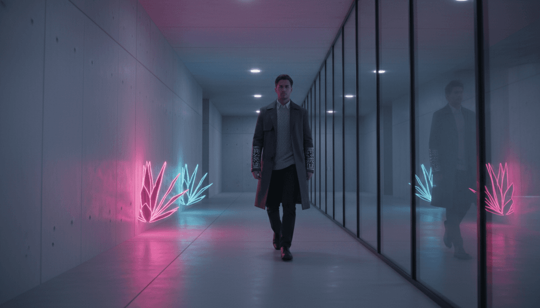 Cenas dinâmicas da vida noturna da cidade e momentos emocionais que refletem a narrativa da música