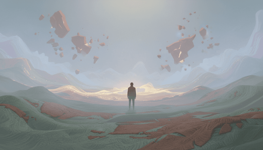 Visualização abstrata de emoções sinceras e reflexões noturnas inspiradas na letra da música