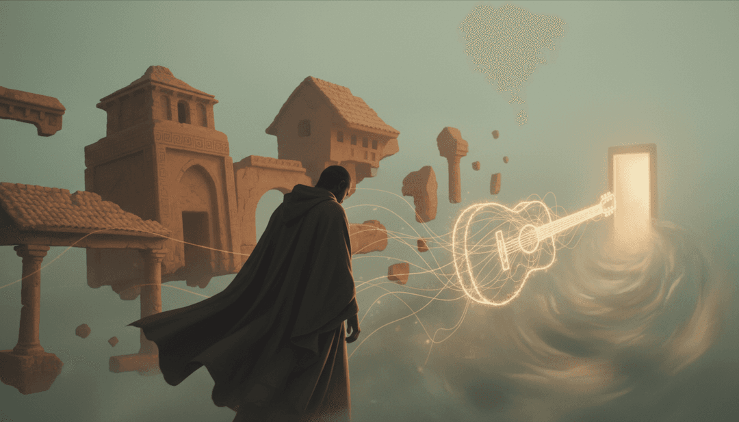 Cenas dinâmicas de um bar simples, momentos à beira do rio e reflexões silenciosas às 3 da manhã sincronizadas com o ritmo da música