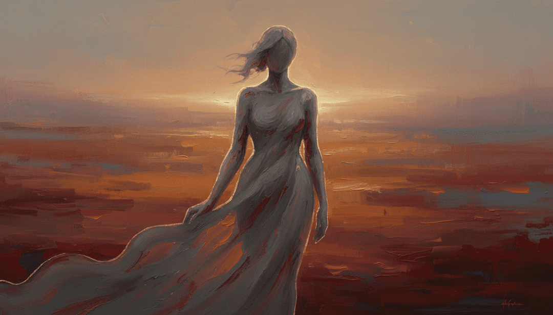 Visualização abstrata da IA analisando ondas e letras de música indie rock.