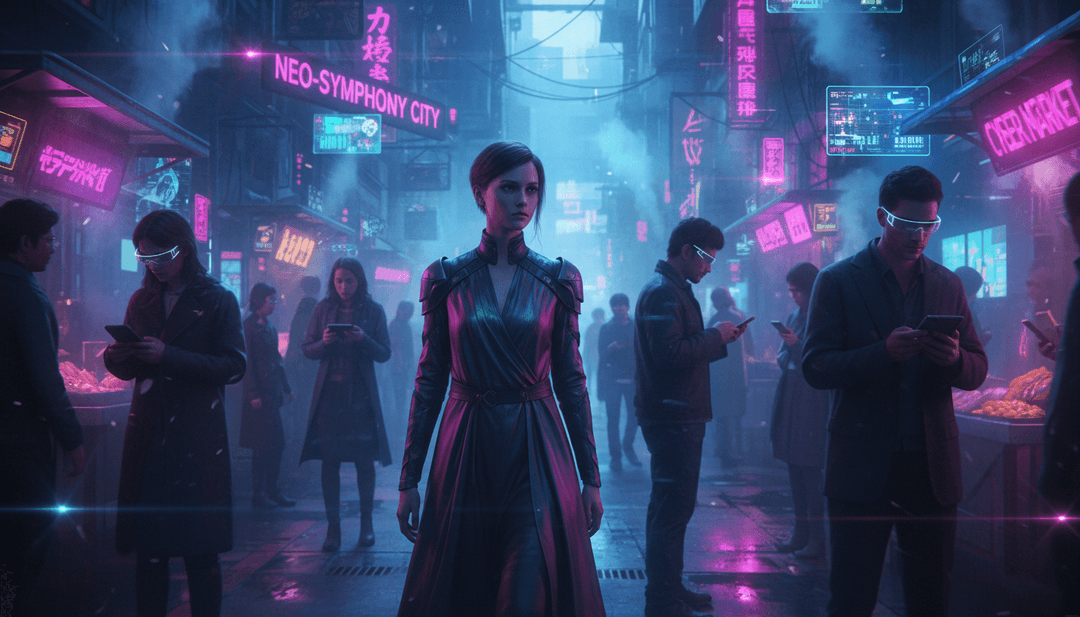 生動場景描繪受 'Quick Fix' 音樂元素啟發的情感風景之旅。