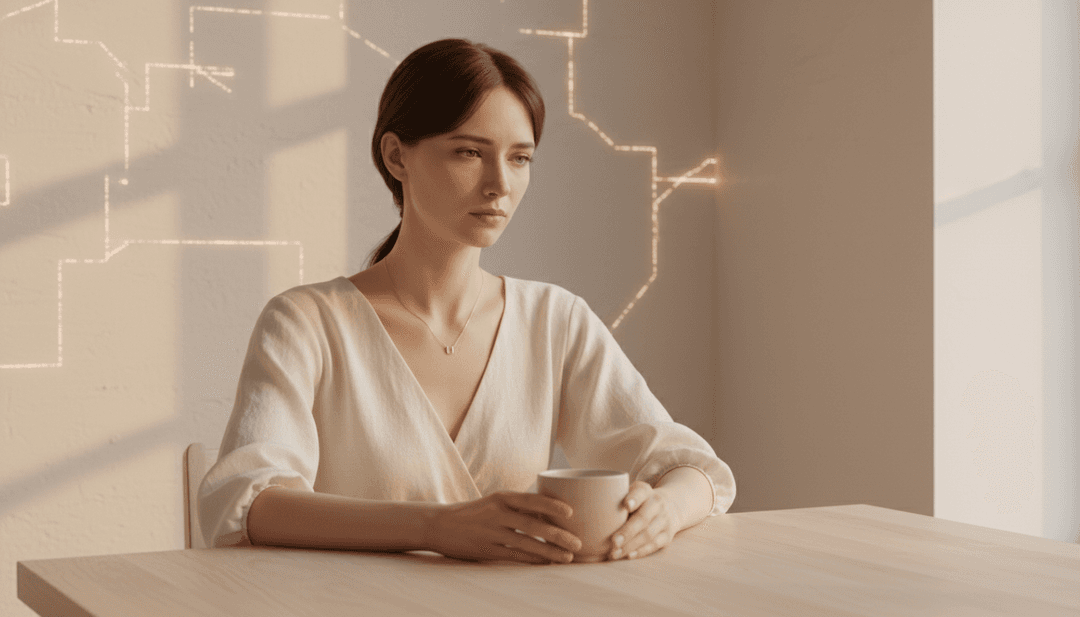 Rappresentazione astratta di melodie ed emozioni ispirate da 'Years and Years' di Northwest Stories