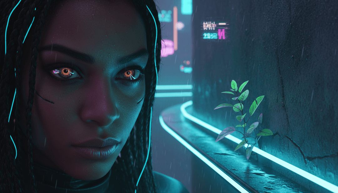 Représentation abstraite de l'IA analysant les beats et paroles de MC69