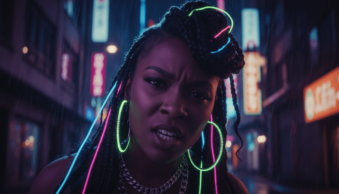 Scènes dynamiques illustrant la fusion des beats musicaux et des visuels vibrants inspirés par MC69