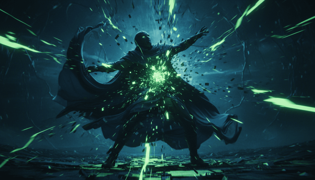 노래 비트에 맞춰 어두운 그림자와 생생한 섬광이 교차하는 역동적인 장면들