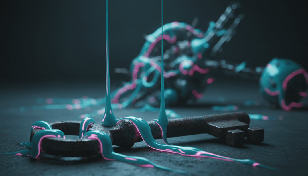 'AGLM' के मूड और लय का सार दर्शाता अमूर्त दृश्य BJRNCK द्वारा