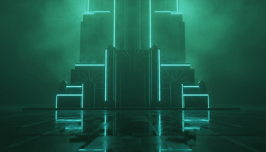 抽象数字艺术，表现 AI 分析 Khalid 歌曲 'nah' 的深情氛围。