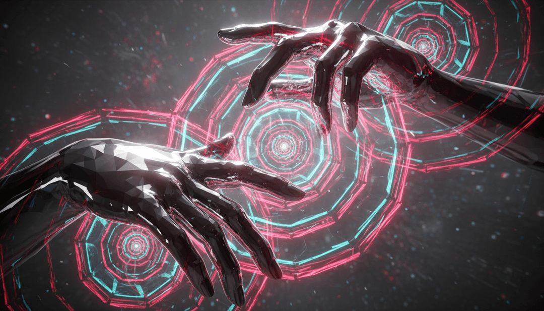 स्लीक लैपटॉप पर सहज AI म्यूजिक कवर जनरेटर इंटरफ़ेस के साथ उपयोगकर्ता की बातचीत