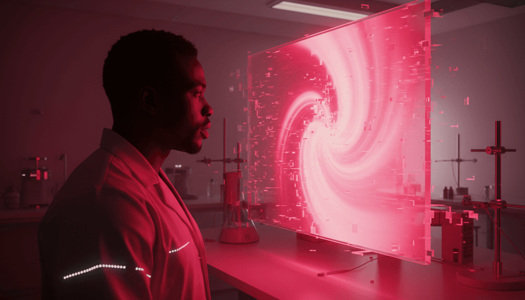 ラップビートに同期して脈打つアニメーションネオンライトが輝く活気ある都会の夜景