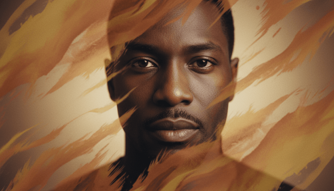 Abstrakte Visualisierung der KI, die die gefühlvollen Texte und den Rhythmus von 'YOU' von Jimmy October analysiert