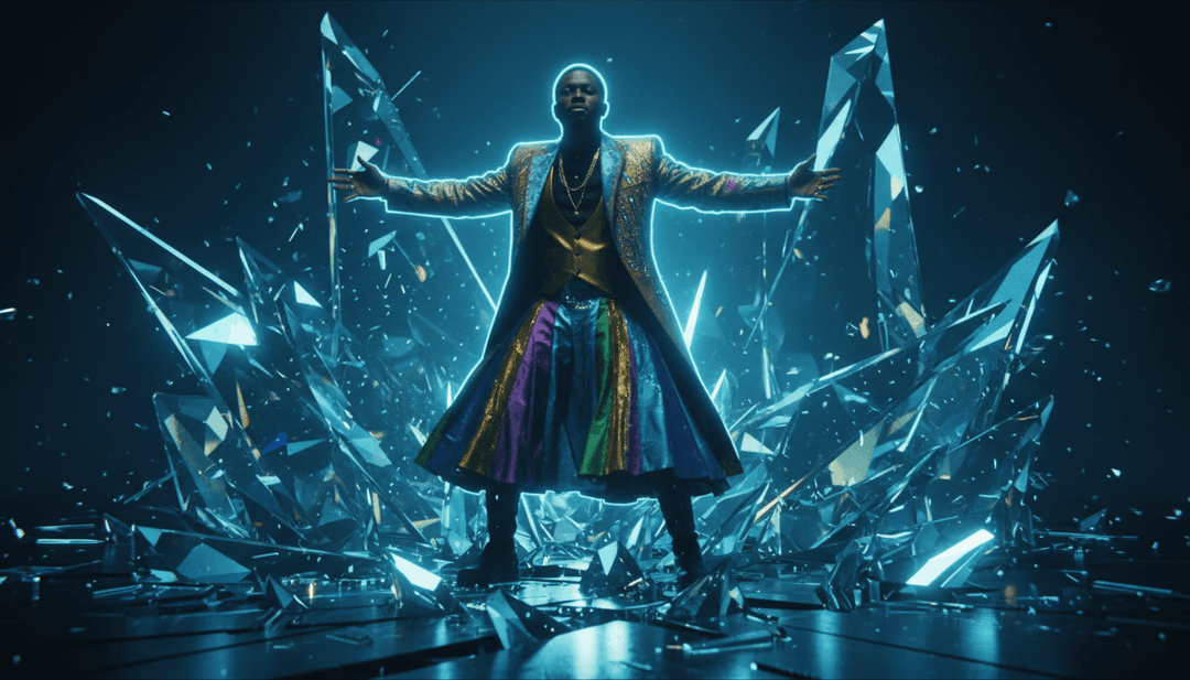 'My Brother' गीत के तत्वों से प्रेरित भाईचारे, संघर्ष और विजय की प्रतीकात्मक छवियाँ दिखाने वाला सिनेमाई दृश्य