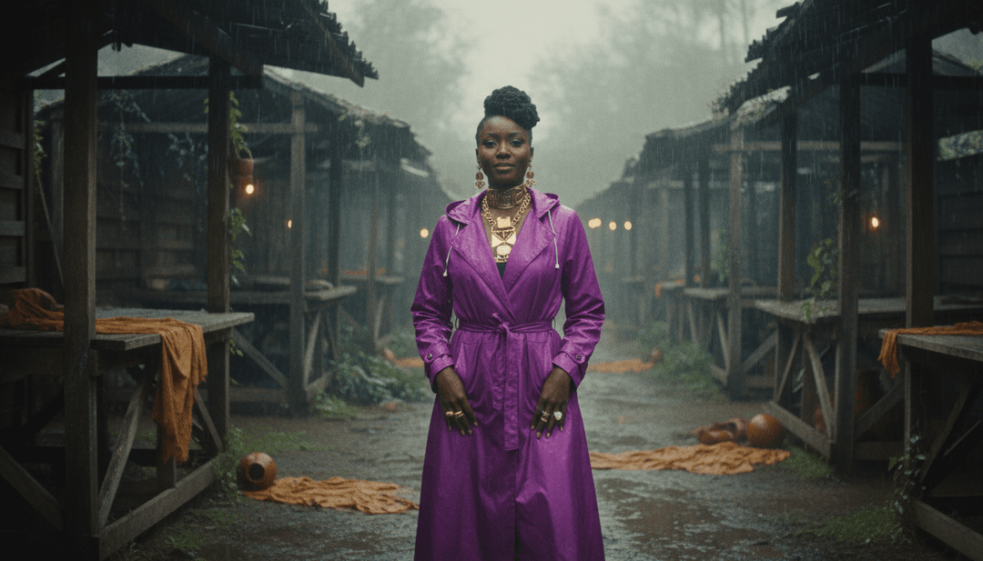 充满活力的 Afrobeat 灵感舞蹈场景，反映歌曲节奏与氛围