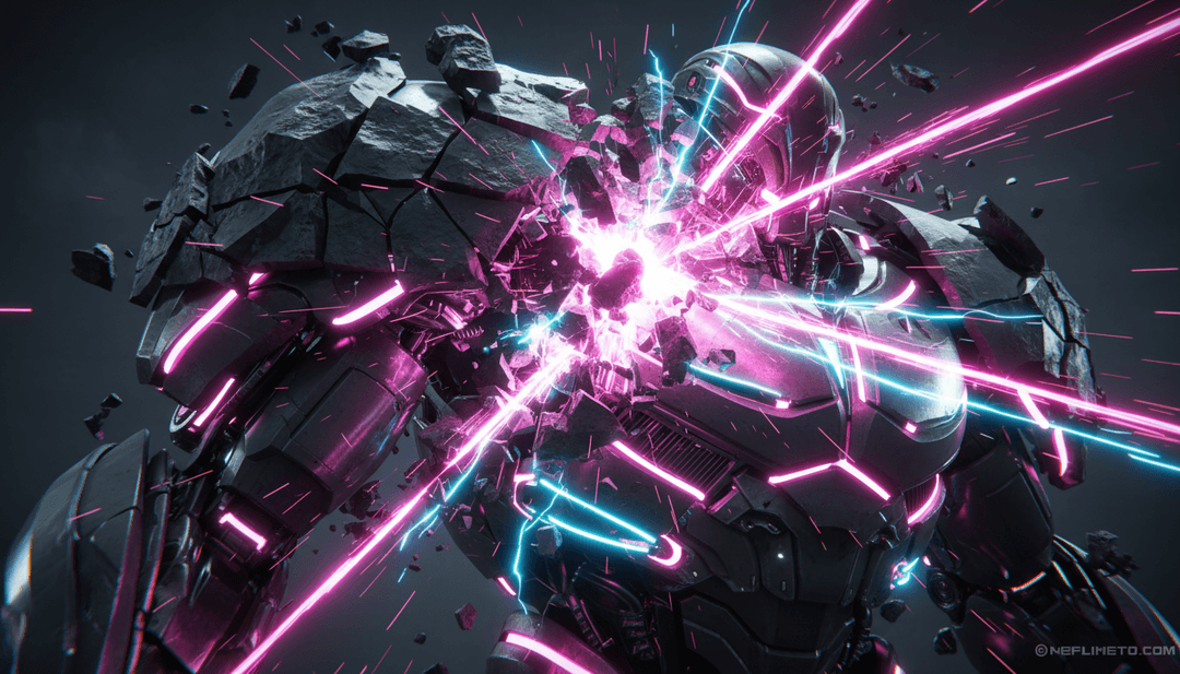 象征电子与另类音乐元素融合的抽象数字艺术。