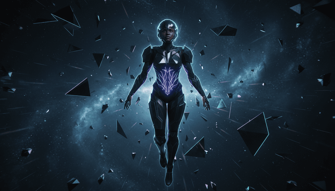 Visualização abstrata da tensão emocional inspirada nos vocais cheios de alma de Kehlani.