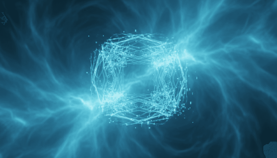 इलेक्ट्रॉनिक संगीत तरंगों का सारांश जो भविष्यवादी डिजिटल कला के साथ मिल रहा है।