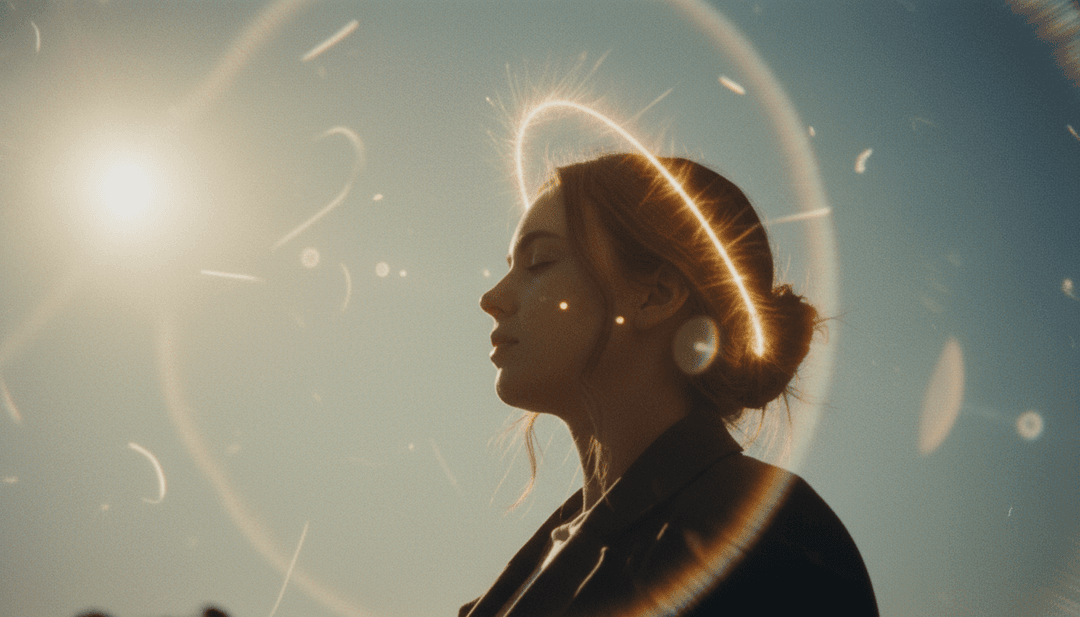 भावनात्मक गहराई को दर्शाते हुए जीवंत रंगों के साथ एक छोटे शहर का सारगर्भित प्रतिनिधित्व