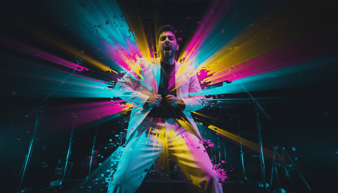 Beto’s Horns - fred remix की इलेक्ट्रॉनिक बीट्स का प्रतिनिधित्व करते हुए अमूर्त डिजिटल तरंगें