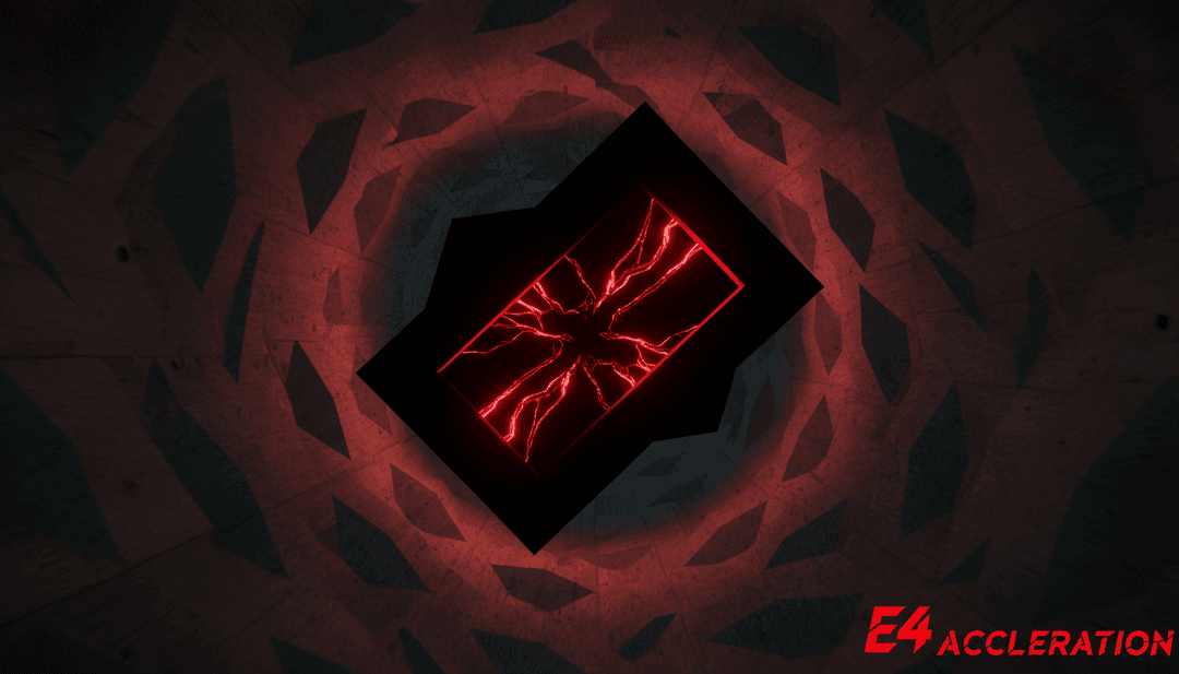 Cena de um elegante Escalade cruzando as ruas da cidade com luzes neon e destaques em pontos vermelhos