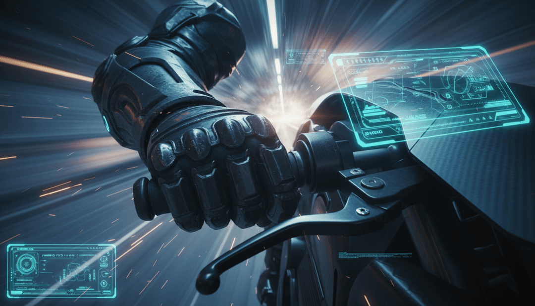 '200'에서 영감을 받은 고속 움직임과 맥동하는 비트를 시각화한 이미지