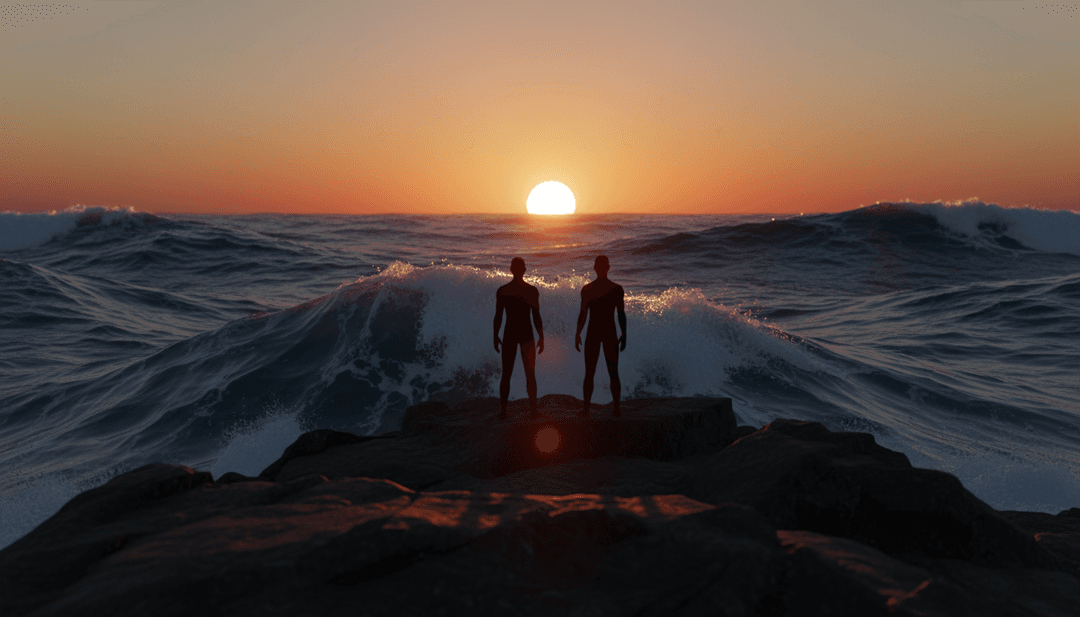 AI che interpreta l'essenza emotiva di una canzone country con colori caldi e texture morbide