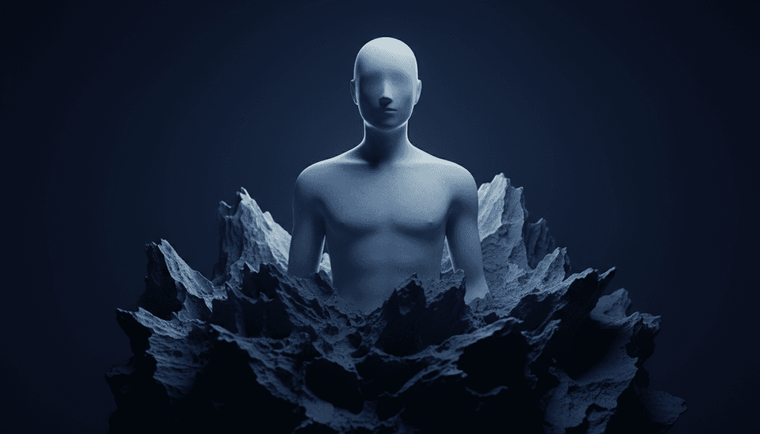 Scene visive che mostrano il percorso di una coppia con elementi simbolici come immagini ecografiche e stanze dipinte