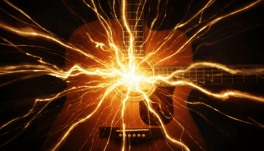 動態視覺呈現受 'Velas' 啟發的吉他即興與和聲