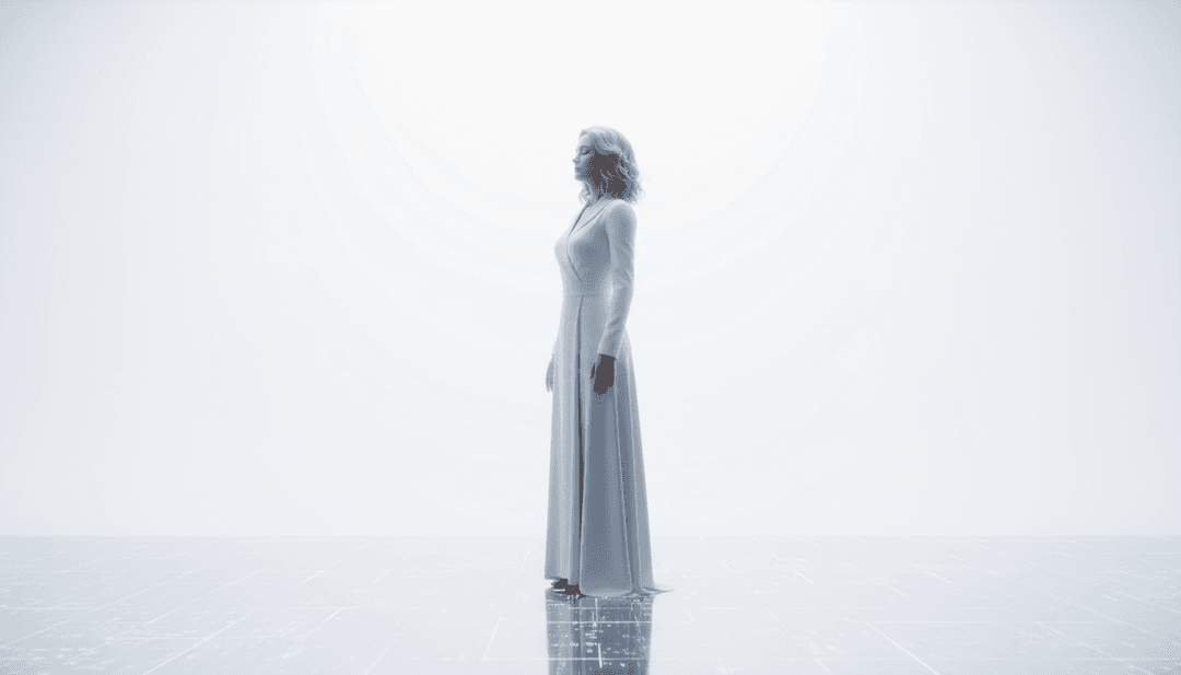 Rappresentazione astratta di onde emotive ispirate all'umore della canzone