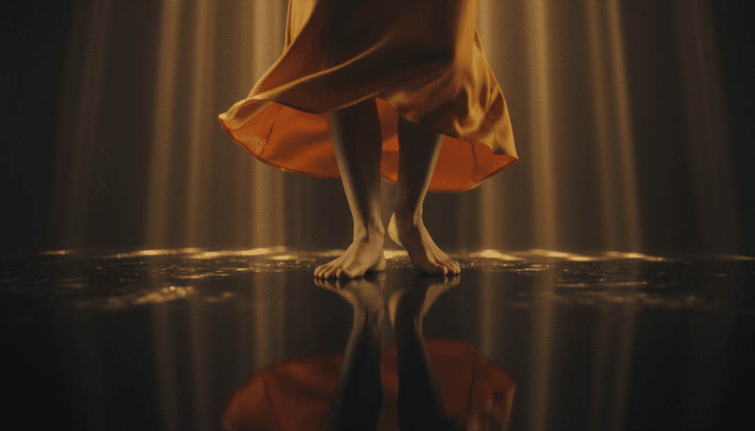 संगीत की लय और बोल से प्रेरित गतिशील दृश्य दृश्य