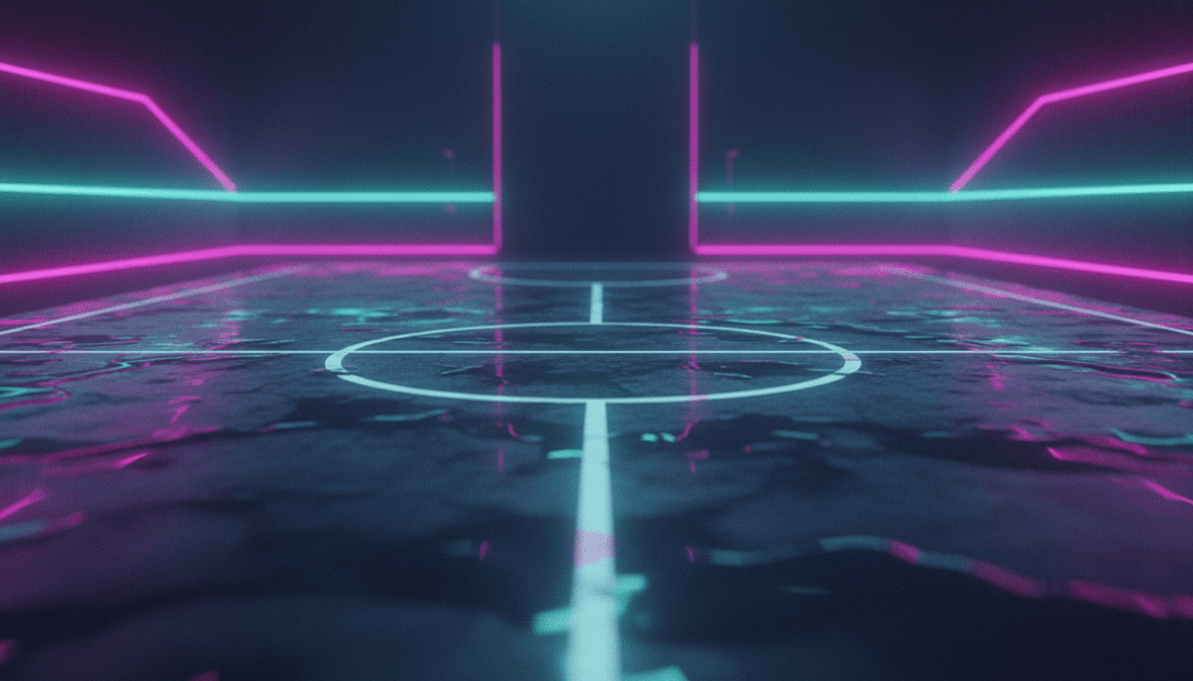 हिप हॉप ताल और AI रचनात्मकता के मेल को दर्शाता सार डिजिटल कला