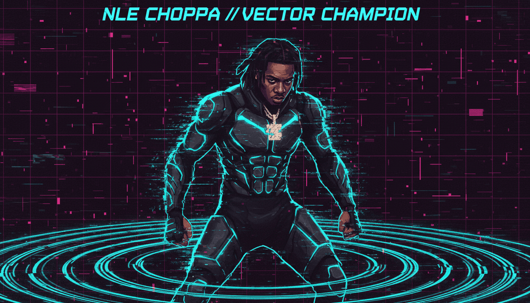 Abstrakte Visualisierung rhythmischer Beats und lebendiger Hip-Hop-Energie