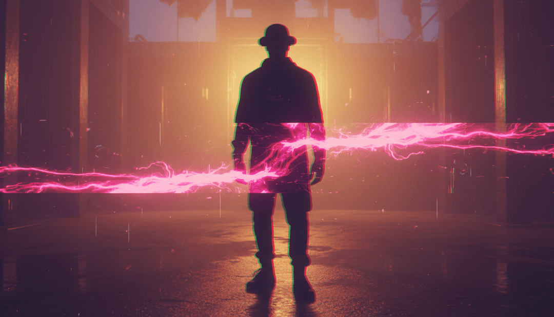 Visualisation abstraite de l'IA analysant les rythmes et paroles Hip Hop