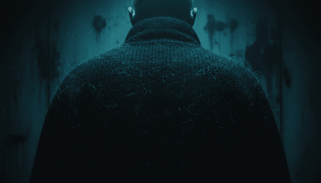 曲のムードを象徴する音楽波の抽象的な可視化