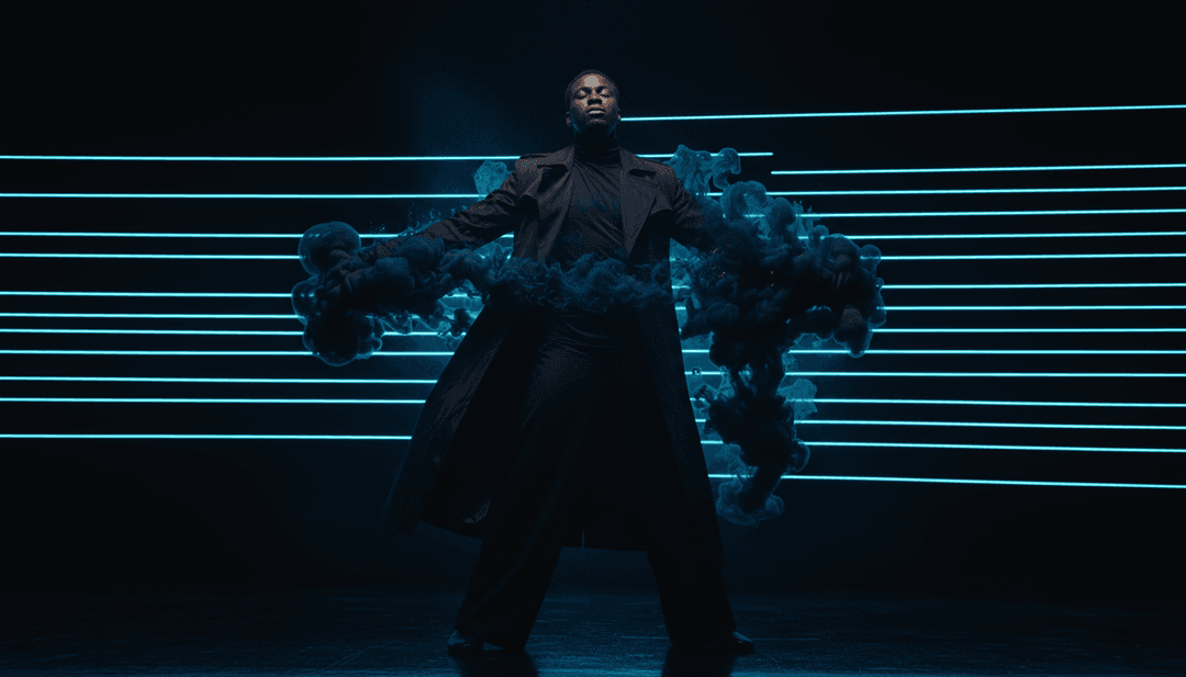 抽象数字艺术，表现电子舞曲氛围