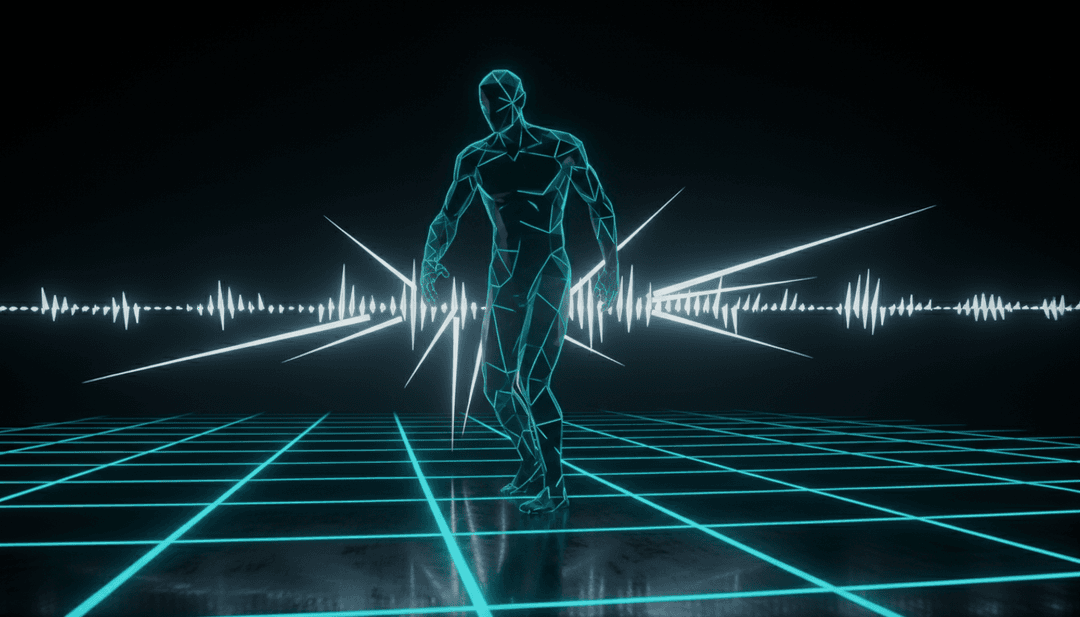 Scena che mostra street art urbana e luci al neon pulsanti sincronizzate con il ritmo della canzone