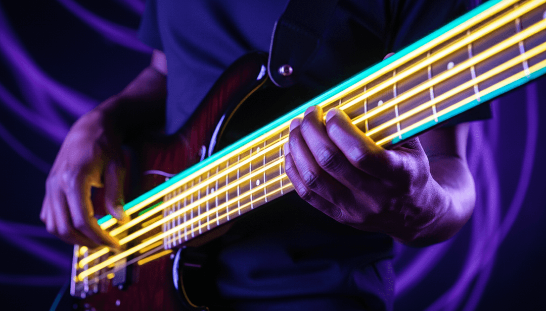 反映歌曲節拍的旋轉色彩與節奏圖案動態動畫