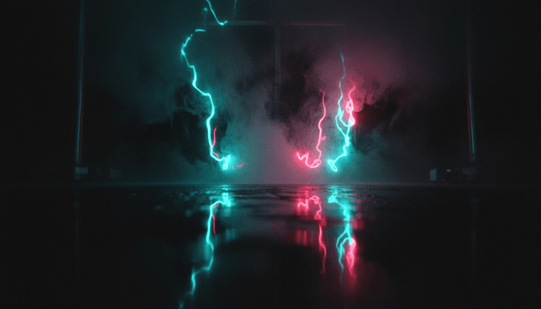 Visualisation abstraite d'ondes émotionnelles reflétant l'ambiance de MIXED EMOTIONS